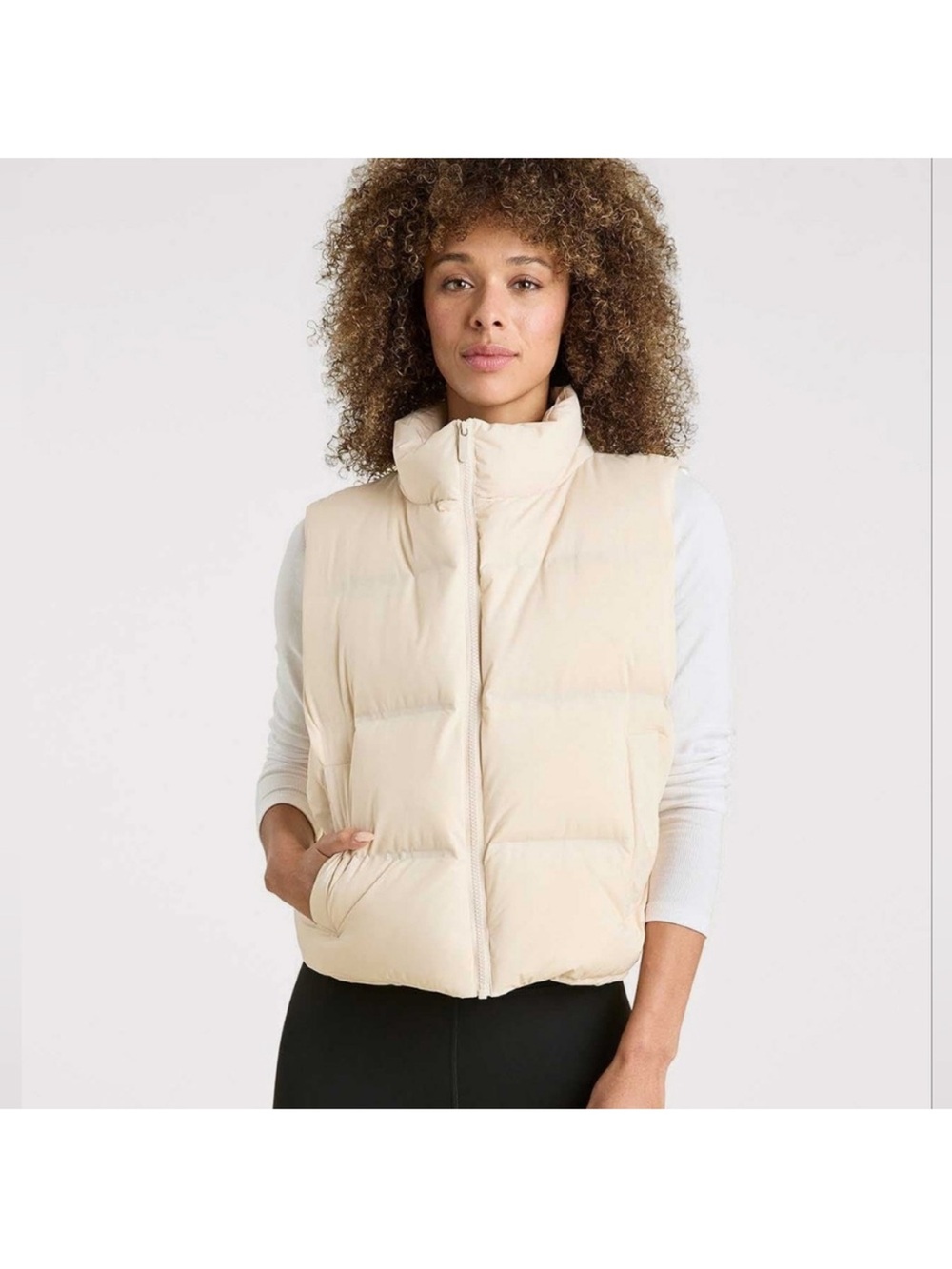 Nuuds Puffer Vest Goose Down in Bone Size Medium